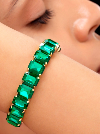 Anti-Tarnish Emerald Bracelet