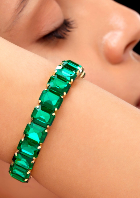Anti-Tarnish Emerald Bracelet