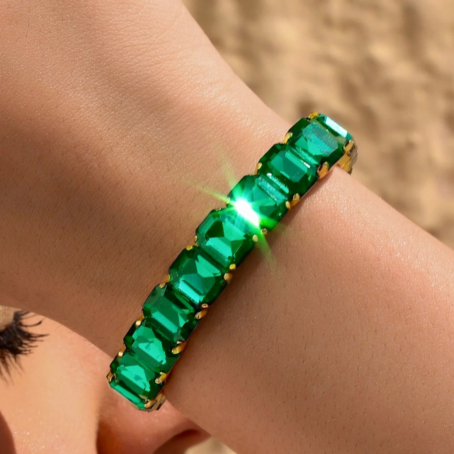 Anti-Tarnish Emerald Bracelet - Image 2