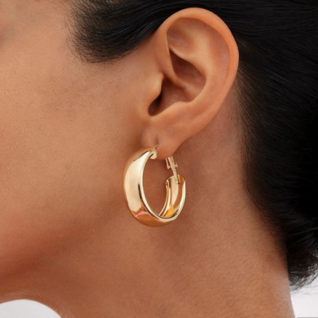 Anti-Tarnish Sophisticated Bold & Gold Hoops