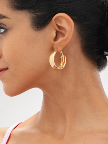 Anti-Tarnish Sophisticated Bold & Gold Hoops