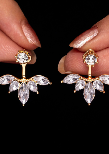 Anti-Tarnish Solitaire Designer Drop Earrings✨ - Image 3