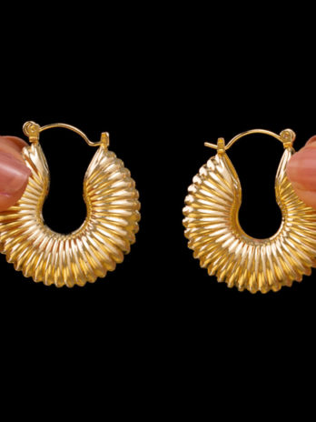 Anti-Tarnish Lined Chunky Hollow Hoops