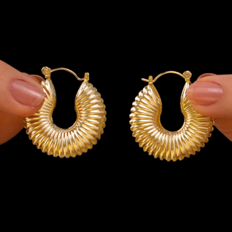 Anti-Tarnish Lined Chunky Hollow Hoops