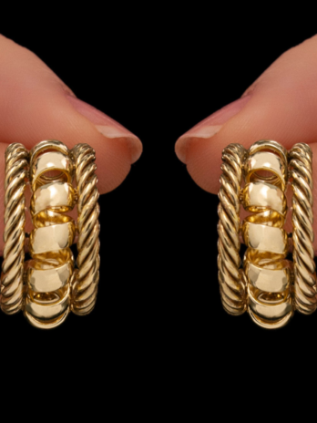 Anti-Tarnish Twisted Wire Mini Hoops