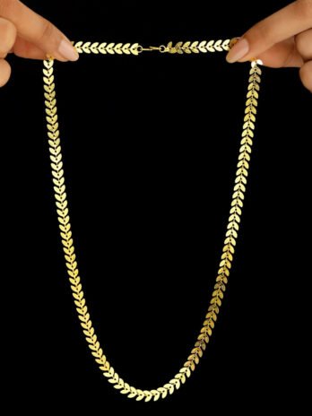 Gold-plated Leaf-Design Chain